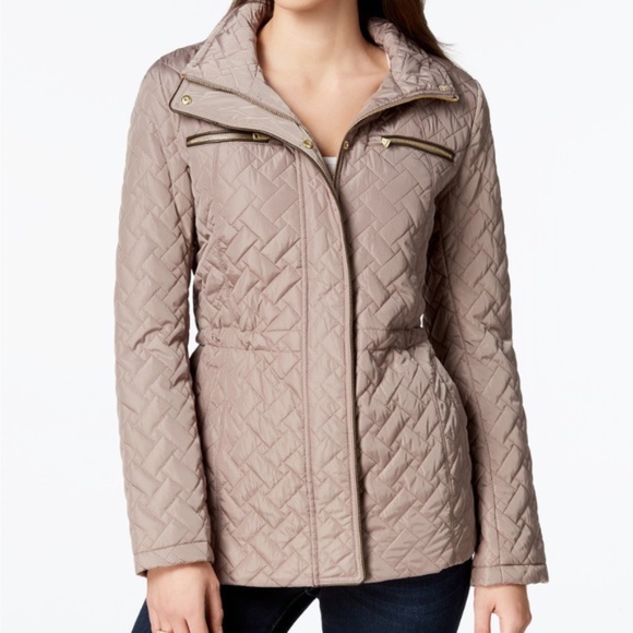 Cole Haan Jackets & Blazers - New Cole Haan Signature Tan Quilted Anorak Jacket Size S
